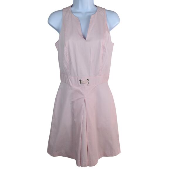 Kookai pale pink fit & flare sleeveless dress w/ pockets size 36/4 xsmall preppy - Picture 1 of 11